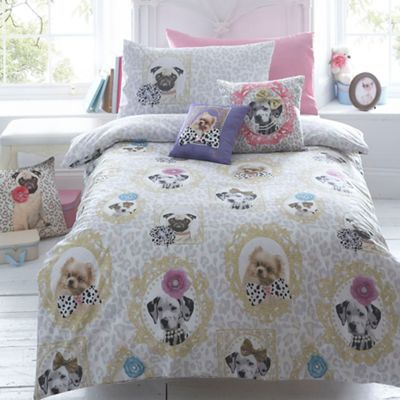 Star by Julien Macdonald Kids' light grey 'Coco and Friends' duvet cover and pillow case set